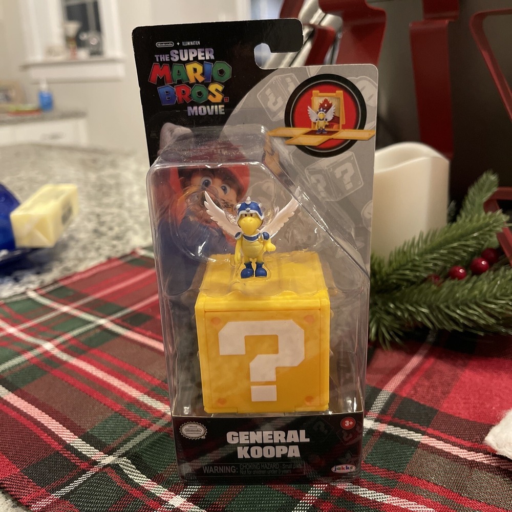 Jakks Pacific General Koopa Super Mario Bros Movie 1.25" Figure Question Block